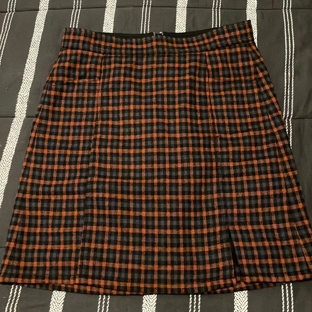 Loft plaid skirt